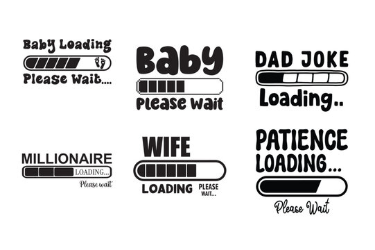 Funny Loading Bar Quote Set