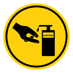 Use Hands Sanitizer Symbol Sign, Vector Illustration, Isolate On White Background Label. EPS10