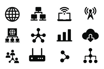 Network and Connectivity Icon Set