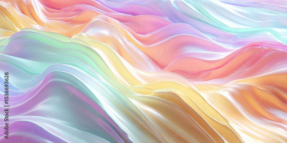 Poster abstract pastel wave texture background with irregular shapes