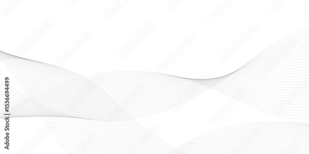 Poster abstract grey wavy lines background. digital frequency track equalizer. abstract frequency sound wav