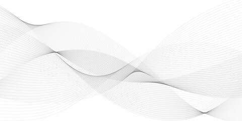 Abstract grey wavy lines background. Digital frequency track equalizer. Abstract frequency sound wave lines and technology curve lines background. Abstract background with business lines background.	