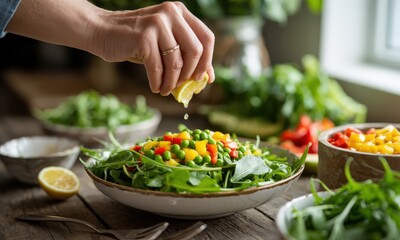 Fresh Salad with Lemon Squeeze