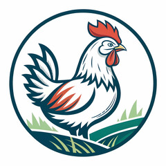 Sweet Little Chicken: Whimsical Farm Bird Character Graphic