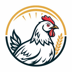 Sweet Little Chicken: Whimsical Farm Bird Character Graphic