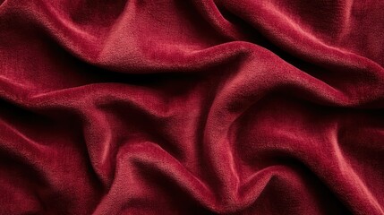 Obraz premium Velvet textile background in royal red with rich texture detail