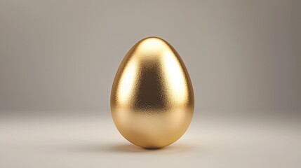 Fototapeta premium A golden egg, symbolizing value, rarity, and the achievement of something precious.