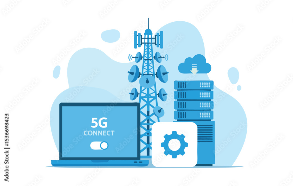 Poster revolutionizing connectivity exploring the power of 5g network infrastructure and its seamless integ