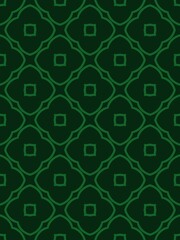 Seamless funeral pattern, flowers on dark green background, vertical