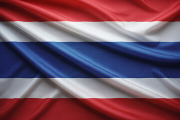 Obraz premium Waving Thai Flag Background A Stunning Image of the National Flag of Thailand with Smooth, Draped Fabric Texture