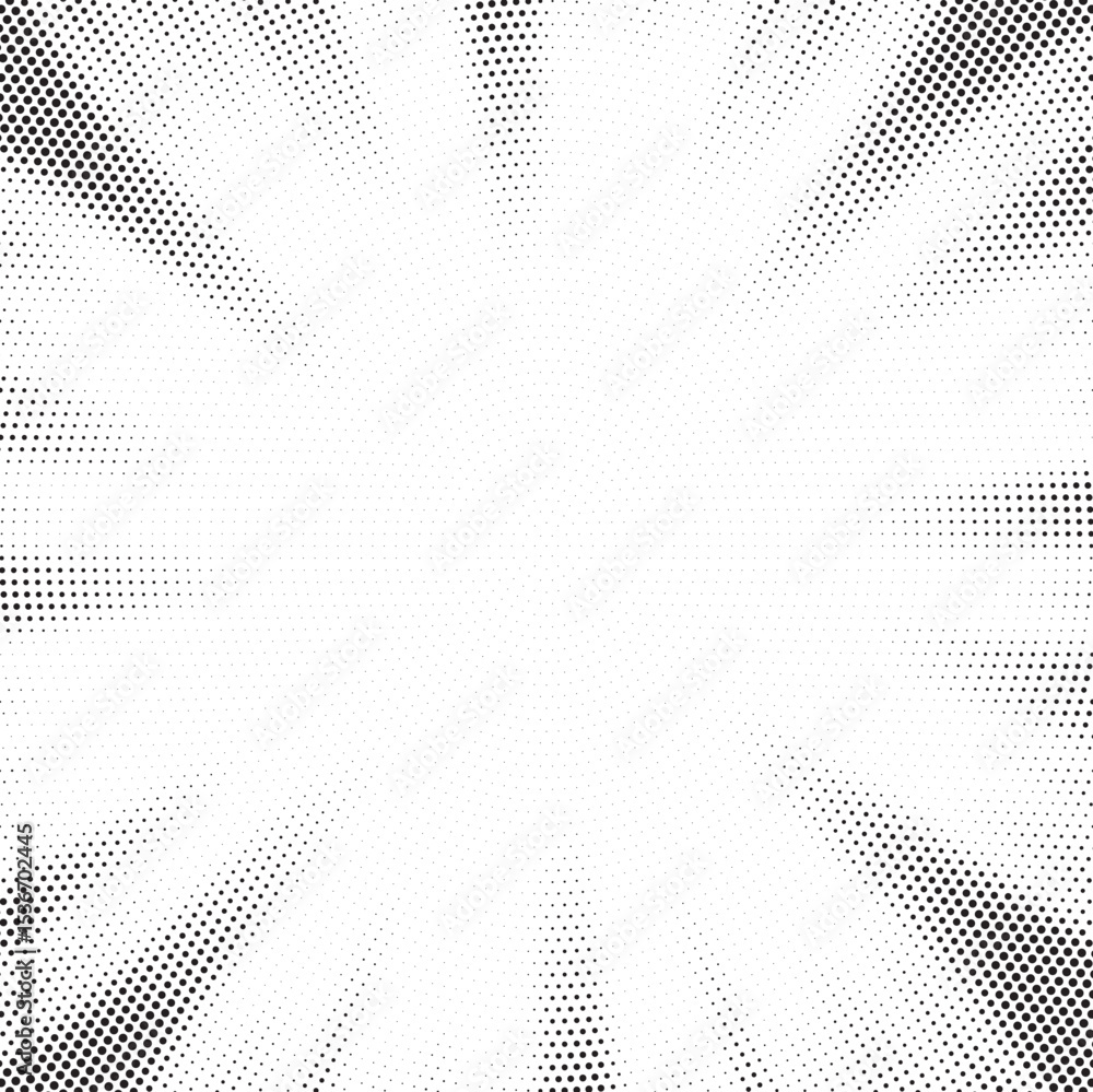 Aufkleber Halftone gradient sun rays pattern. Abstract halftone vector dots background. monochrome dots pattern. Vector background in comic book style with sunburst rays and halftone. Retro pop art design.