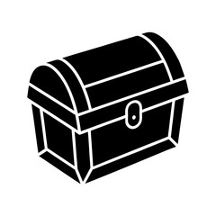  Treasure Chest Silhouette Icon