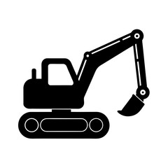 Excavator Construction Vehicle Silhouettes
