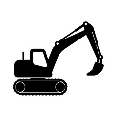 Excavator Construction Vehicle Silhouettes