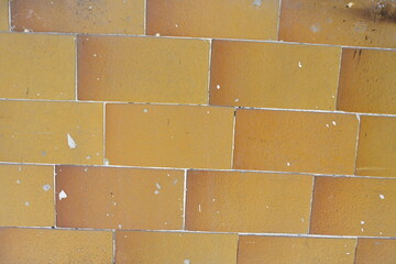  Old Dirty Yellowish Orange Brick Wall