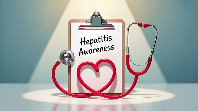Raising Awareness for World Hepatitis Day medical concept with healthcare support - Powered by Adobe