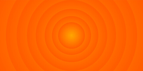Bright orange radial gradient circles expand outward from the center, creating a warm, hypnotic pattern with a glowing sun-like focal point.