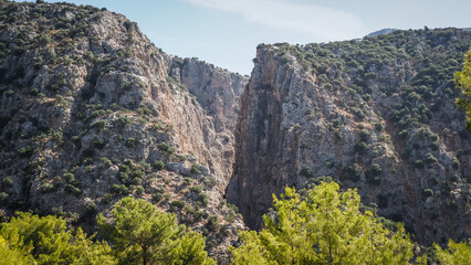 The view of Saklikent Gorge in Turkey