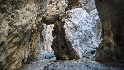 The view of Saklikent Gorge in Turkey