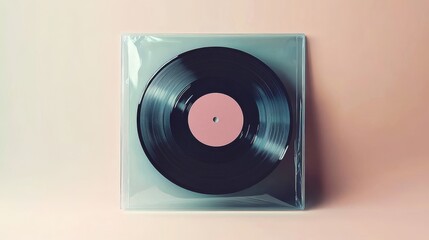 Vinyl Record in Protective Sleeve, Retro Music, Analog Sound ,vinyl, music