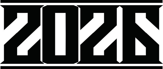 Happy new year 2026 design,2026 logo text design. new year celebration concept . Vector illustration