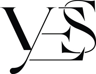 Vector YES fashion logo