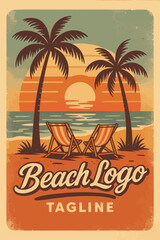 Naklejka premium summer holiday poster