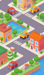 isometric view of a city