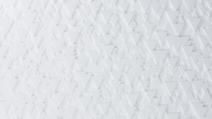 White triangular abstract background for design brochure, website, flyer. Geometric white wallpaper for certificate, presentation, landing page. White low poly background texture. 3d rendering