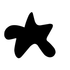 black and white star