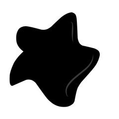 black star isolated on white