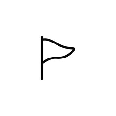 Fototapeta premium Flag Line Icons Set – Minimal Outline Symbols of Flags, Markers, and Signals