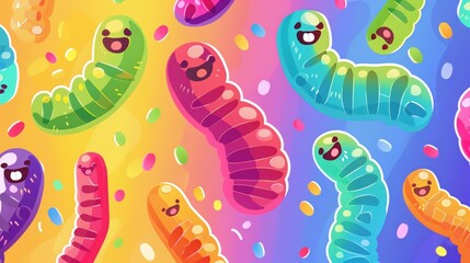 National Gummi Worm Day, illustration