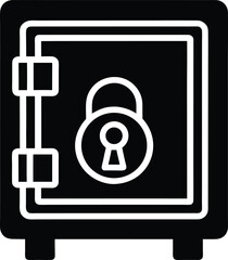 Savings and budget planner vector Silhouette illustration Emergency Fund Locked in Secure Safe