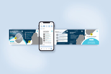 Carousel post template set, Modern Instagram carousel post design, Editable social media design	
