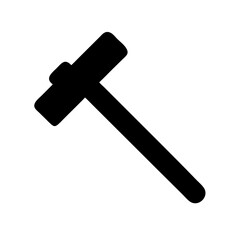 auction hammer icon on white background  .svg