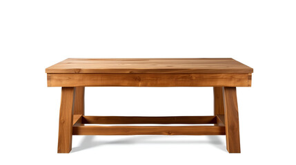 Wood table isolated on transparent background for montage product display. png file
