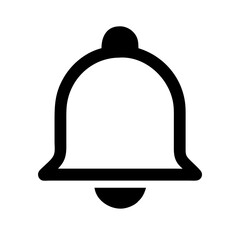 bell notification icon on white background  .svg