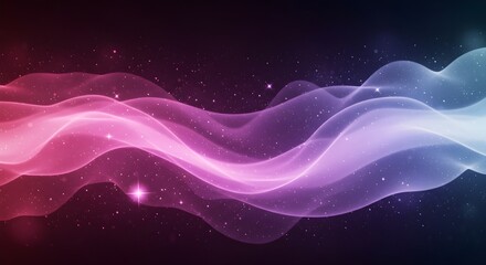 Obraz premium Pale pink and violet smooth flowing waves creating a minimal and elegant abstract movement