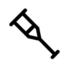 crutch icon on white background  .svg