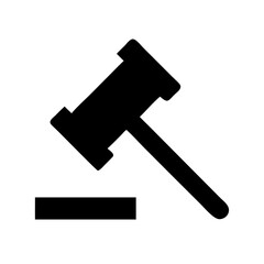 judge gavel icon on white background   .svg