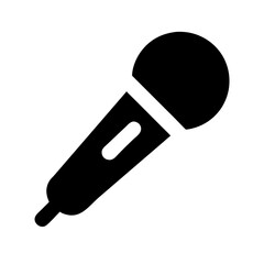 karaoke mic icon on white background  .svg