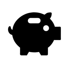 piggy bank icon on white background  .svg