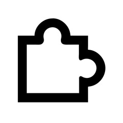 puzzle piece icon on white background  .svg