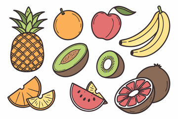 set of fruits