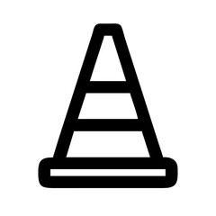 traffic cone icon on white background  .svg