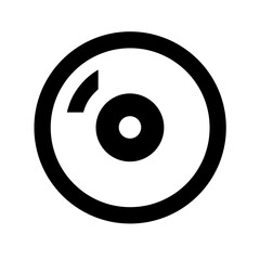 vinyl record icon on white background  .svg