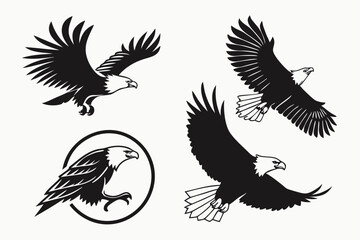 Obraz premium eagle vector set