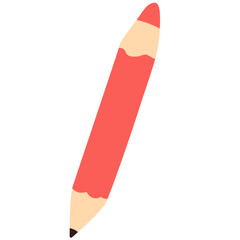 Red pencil with a minimalist design for creative writing and sketching, ideal for artistic inspiration.

