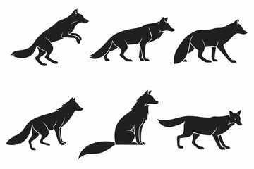 horse silhouettes vector